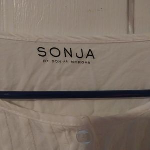 Sonja Morgan cotton blouse color white size med/ large